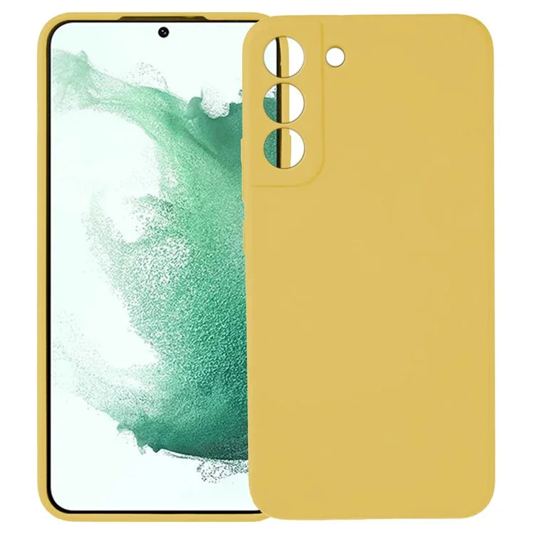 KALEBOL KLB-YTGJ002 For Samsung Galaxy S22 5G Case Solid Color Liquid Silicone+PC Phone Cover