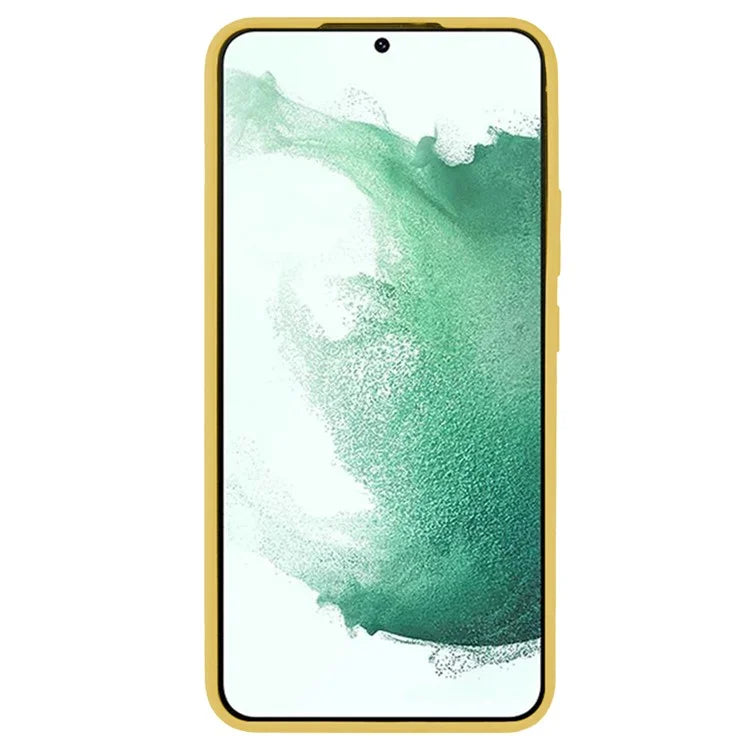 KALEBOL KLB-YTGJ002 For Samsung Galaxy S22 5G Case Solid Color Liquid Silicone+PC Phone Cover