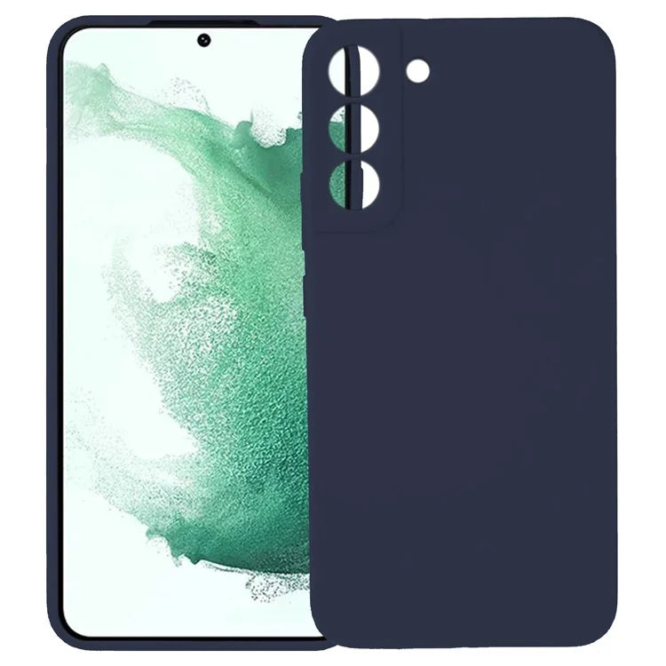 KALEBOL KLB-YTGJ002 For Samsung Galaxy S22 5G Case Solid Color Liquid Silicone+PC Phone Cover