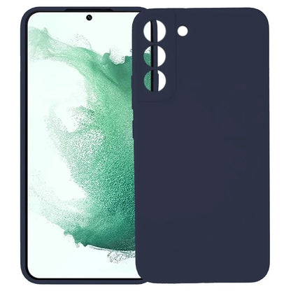 KALEBOL KLB-YTGJ002 For Samsung Galaxy S22 5G Case Solid Color Liquid Silicone+PC Phone Cover