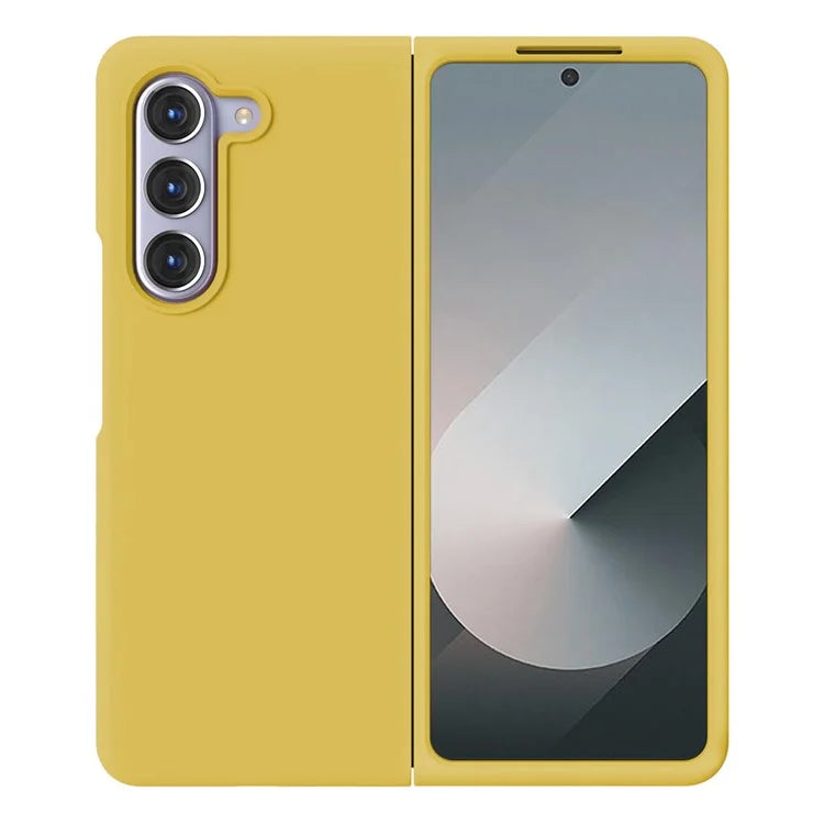KALEBOL KLB-YTGJ002 For Samsung Galaxy Z Fold6 5G Case Solid Color Liquid Silicone+PC Phone Cover