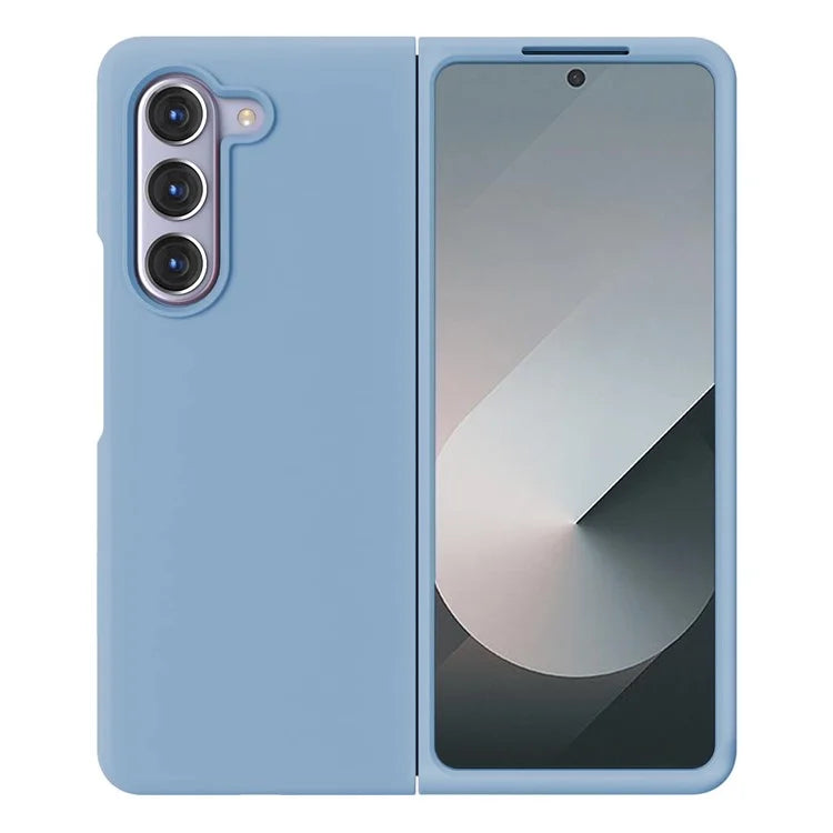 KALEBOL KLB-YTGJ002 For Samsung Galaxy Z Fold6 5G Case Solid Color Liquid Silicone+PC Phone Cover