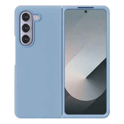 KALEBOL KLB-YTGJ002 For Samsung Galaxy Z Fold6 5G Case Solid Color Liquid Silicone+PC Phone Cover