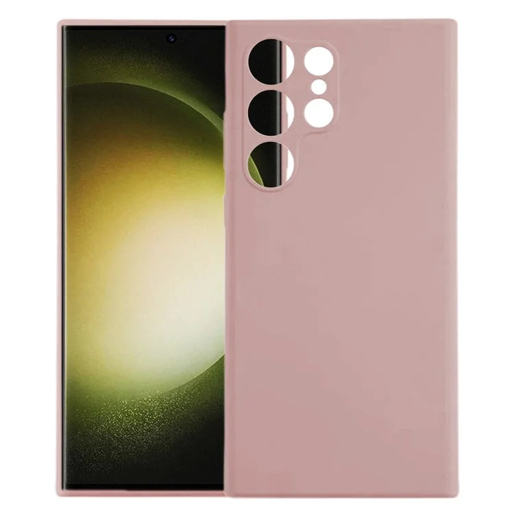 KALEBOL KLB-YTGJ002 For Samsung Galaxy S22 Ultra 5G Case Solid Color Liquid Silicone+PC Phone Cover