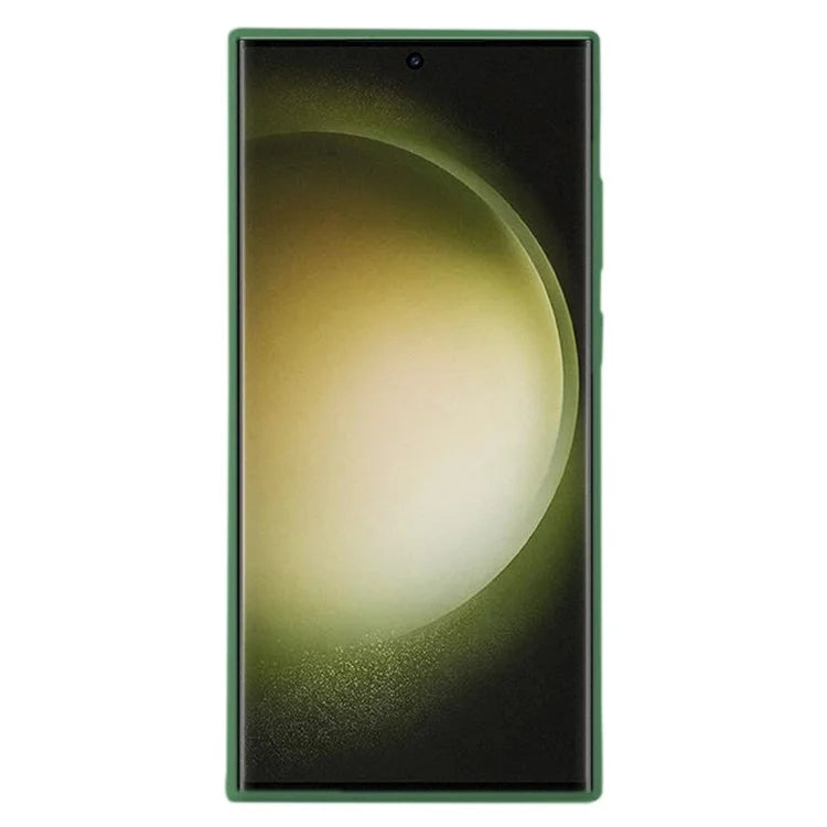 KALEBOL KLB-YTGJ002 For Samsung Galaxy S22 Ultra 5G Case Solid Color Liquid Silicone+PC Phone Cover