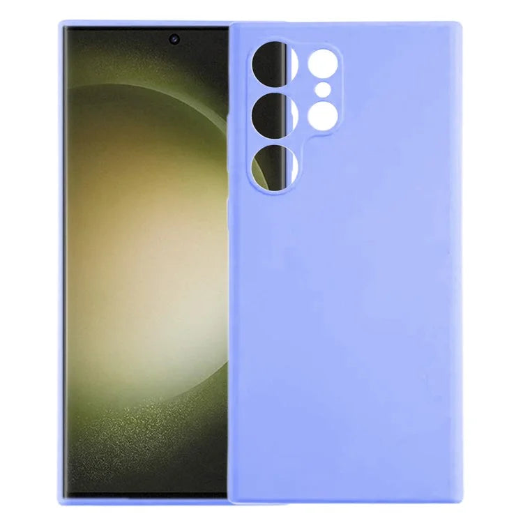 KALEBOL KLB-YTGJ002 For Samsung Galaxy S22 Ultra 5G Case Solid Color Liquid Silicone+PC Phone Cover