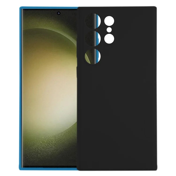 KALEBOL KLB-YTGJ002 For Samsung Galaxy S22 Ultra 5G Case Solid Color Liquid Silicone+PC Phone Cover