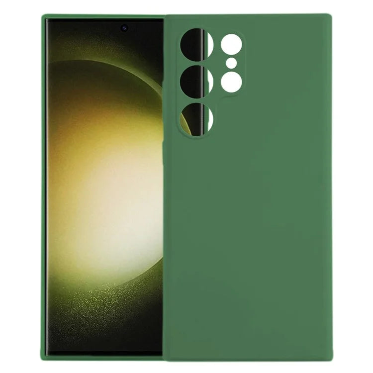 KALEBOL KLB-YTGJ002 For Samsung Galaxy S23 Ultra Case Solid Color Liquid Silicone+PC Phone Cover