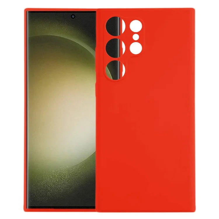 KALEBOL KLB-YTGJ002 For Samsung Galaxy S23 Ultra Case Solid Color Liquid Silicone+PC Phone Cover