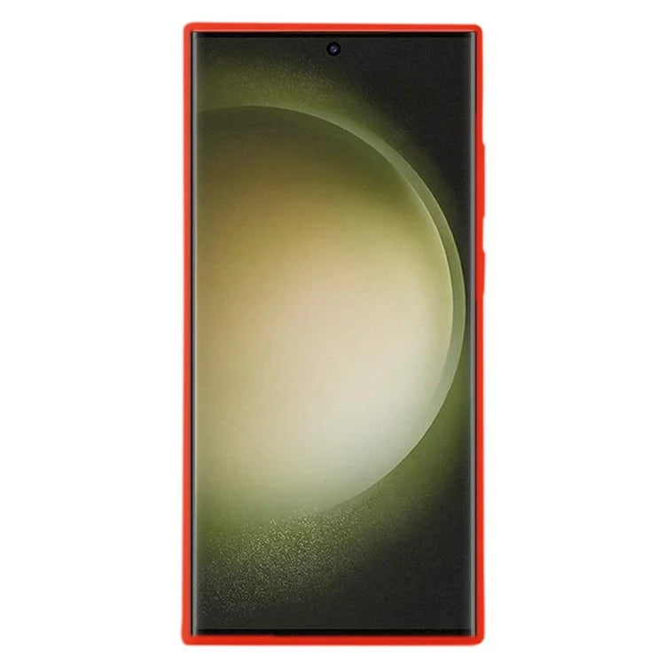 KALEBOL KLB-YTGJ002 For Samsung Galaxy S23 Ultra Case Solid Color Liquid Silicone+PC Phone Cover