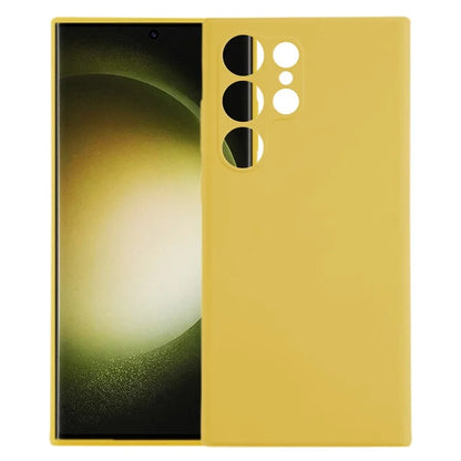 KALEBOL KLB-YTGJ002 For Samsung Galaxy S23 Ultra Case Solid Color Liquid Silicone+PC Phone Cover