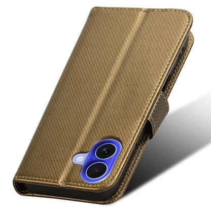 For iPhone 16 Case PU Leather Diamond Texture Wallet Phone Cover