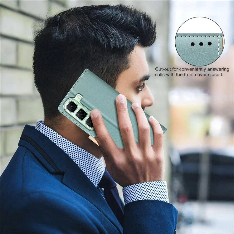 BINFEN COLOR BF33 Case for Infinix Hot 50 4G Leather Case Splicing Color RFID Blocking