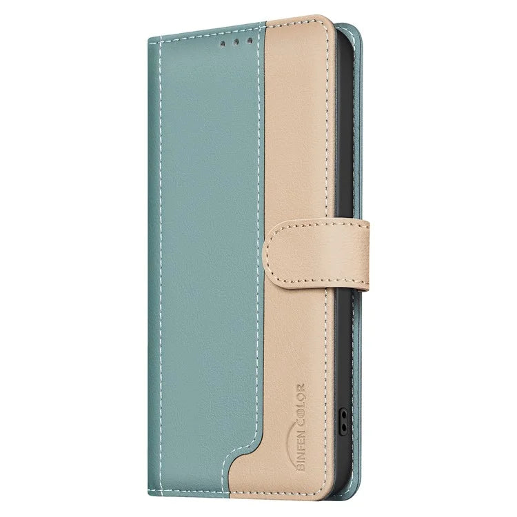 BINFEN COLOR BF33 Case for Infinix Hot 50 4G Leather Case Splicing Color RFID Blocking