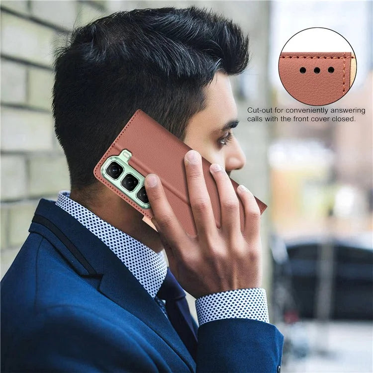 BINFEN COLOR BF33 Case for Infinix Hot 50 4G Leather Case Splicing Color RFID Blocking