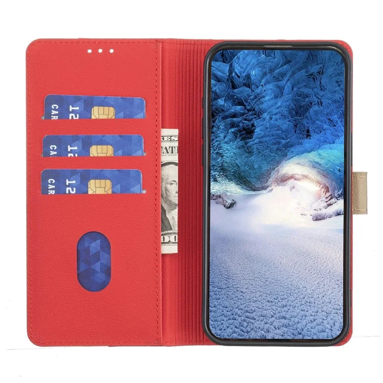 BINFEN COLOR BF33 Case for Infinix Hot 50 4G Leather Case Splicing Color RFID Blocking