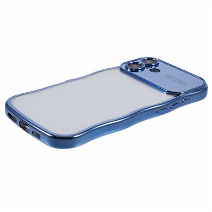 For iPhone 16 Plus Case Electroplating Curly Frame TPU Clear Phone Cover