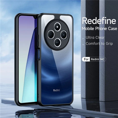 DUX DUCIS Aimo Series For Xiaomi Redmi 14C 4G / 14R 5G Case TPU+PC Matte Phone Cover (REACH Certification) - Black