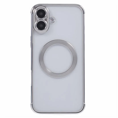 For iPhone 16 Plus Case Compatible with MagSafe Electroplating TPU Clear Phone Cover