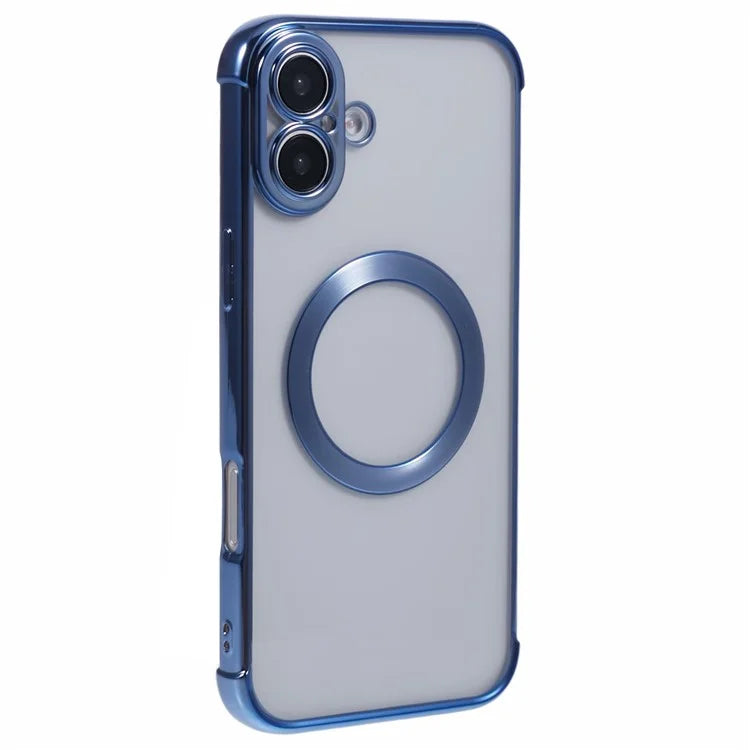 For iPhone 16 Plus Case Compatible with MagSafe Electroplating TPU Clear Phone Cover