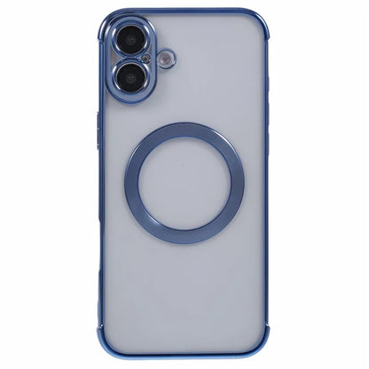 For iPhone 16 Plus Case Compatible with MagSafe Electroplating TPU Clear Phone Cover