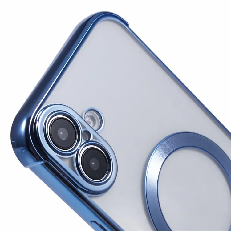 For iPhone 16 Plus Case Compatible with MagSafe Electroplating TPU Clear Phone Cover