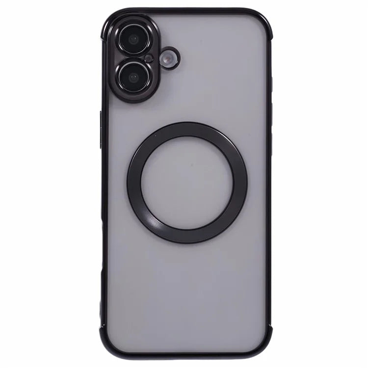 For iPhone 16 Plus Case Compatible with MagSafe Electroplating TPU Clear Phone Cover