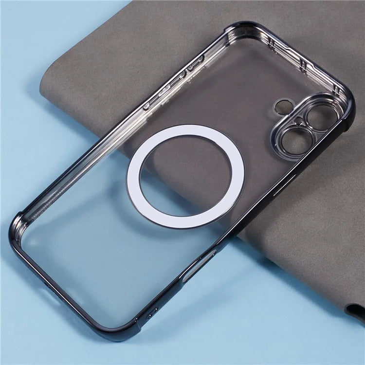 For iPhone 16 Plus Case Compatible with MagSafe Electroplating TPU Clear Phone Cover