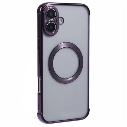 For iPhone 16 Plus Case Compatible with MagSafe Electroplating TPU Clear Phone Cover