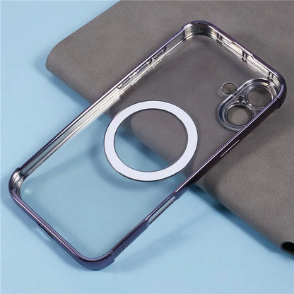 For iPhone 16 Plus Case Compatible with MagSafe Electroplating TPU Clear Phone Cover
