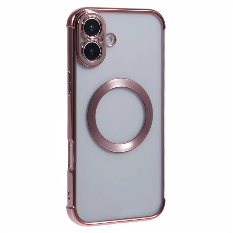 For iPhone 16 Plus Case Compatible with MagSafe Electroplating TPU Clear Phone Cover