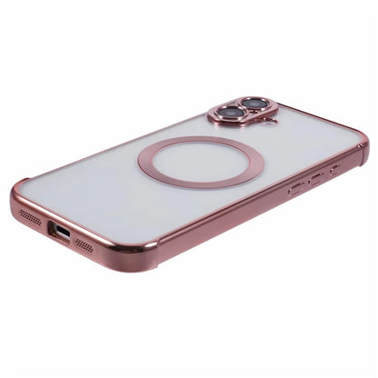 For iPhone 16 Plus Case Compatible with MagSafe Electroplating TPU Clear Phone Cover