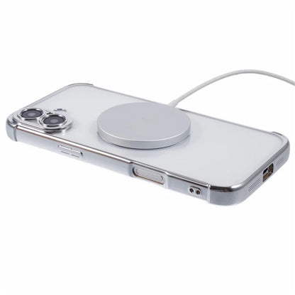 For iPhone 16 Case Compatible with MagSafe Electroplating TPU Clear Phone Cover