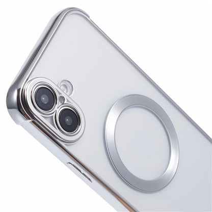 For iPhone 16 Case Compatible with MagSafe Electroplating TPU Clear Phone Cover