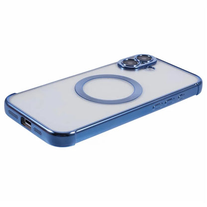 For iPhone 16 Case Compatible with MagSafe Electroplating TPU Clear Phone Cover