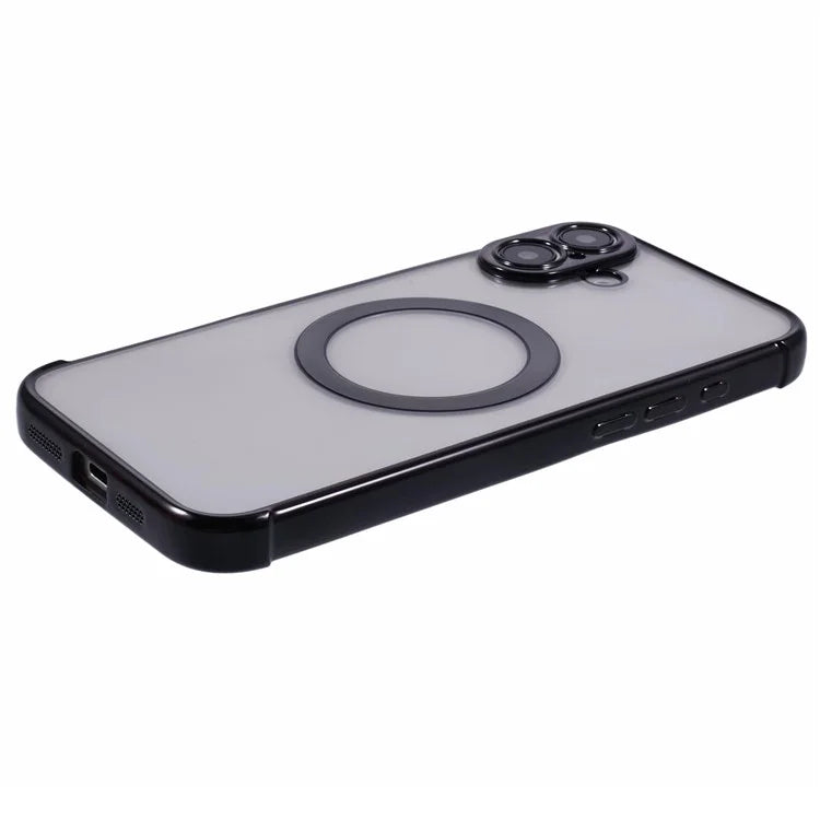 For iPhone 16 Case Compatible with MagSafe Electroplating TPU Clear Phone Cover