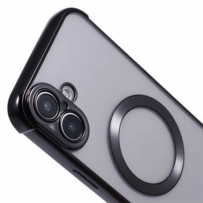 For iPhone 16 Case Compatible with MagSafe Electroplating TPU Clear Phone Cover