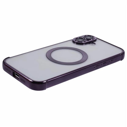 For iPhone 16 Case Compatible with MagSafe Electroplating TPU Clear Phone Cover