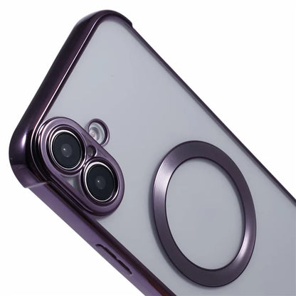 For iPhone 16 Case Compatible with MagSafe Electroplating TPU Clear Phone Cover