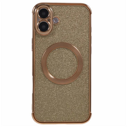 For iPhone 16 Plus Case Electroplating Glitter TPU Clear Phone Cover Compatible with MagSafe