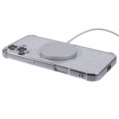 For iPhone 16 Case Electroplating Glitter TPU Clear Phone Cover Compatible with MagSafe