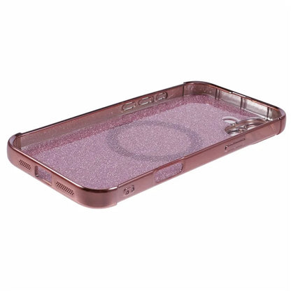 For iPhone 16 Case Electroplating Glitter TPU Clear Phone Cover Compatible with MagSafe