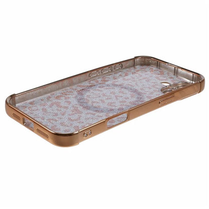 For iPhone 16 Plus Case Compatible with MagSafe Sparkly Leopard Print Clear TPU Phone Cover