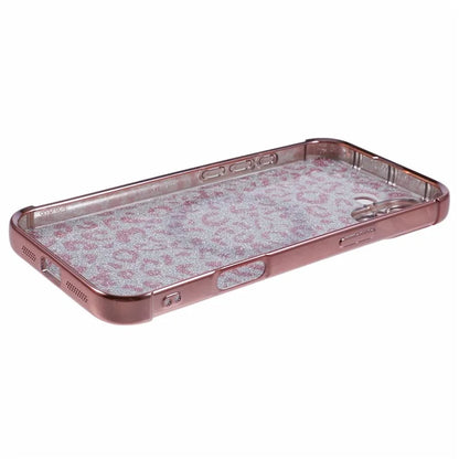 For iPhone 16 Plus Case Compatible with MagSafe Sparkly Leopard Print Clear TPU Phone Cover