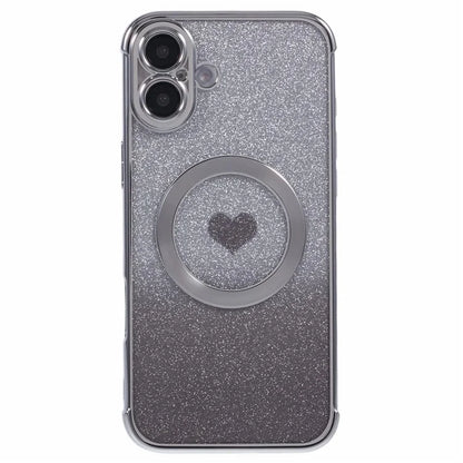 For iPhone 16 Plus Case Gradient Sparkle TPU Phone Cover Compatible with MagSafe
