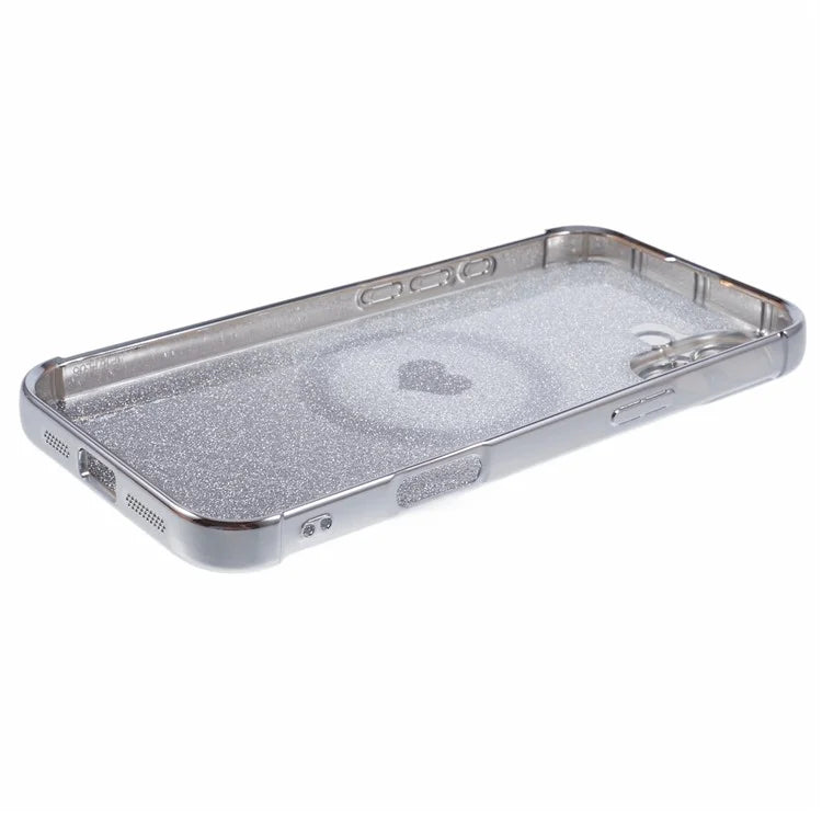 For iPhone 16 Plus Case Gradient Sparkle TPU Phone Cover Compatible with MagSafe