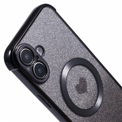 For iPhone 16 Plus Case Gradient Sparkle TPU Phone Cover Compatible with MagSafe
