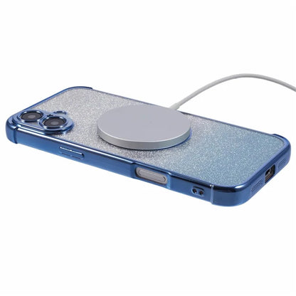 For iPhone 16 Plus Case Gradient Sparkle TPU Phone Cover Compatible with MagSafe