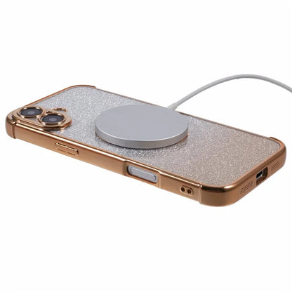 For iPhone 16 Plus Case Gradient Sparkle TPU Phone Cover Compatible with MagSafe