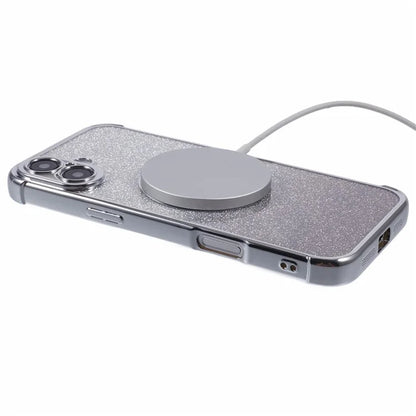 For iPhone 16 Case Gradient Sparkle TPU Phone Cover Compatible with MagSafe